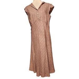 Sundance Women's Light Purple Floral Print Button Front Shirt Dress Size 10